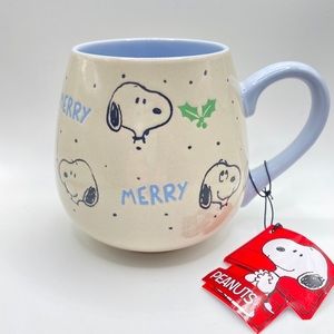 NWT Peanuts Snoopy Merry Mistletoe Holiday Christmas Coffee Mug